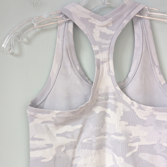 Lululemon Gray Camo Print Cool Racerback Ribbed Tank Top - Picture 10 of 10